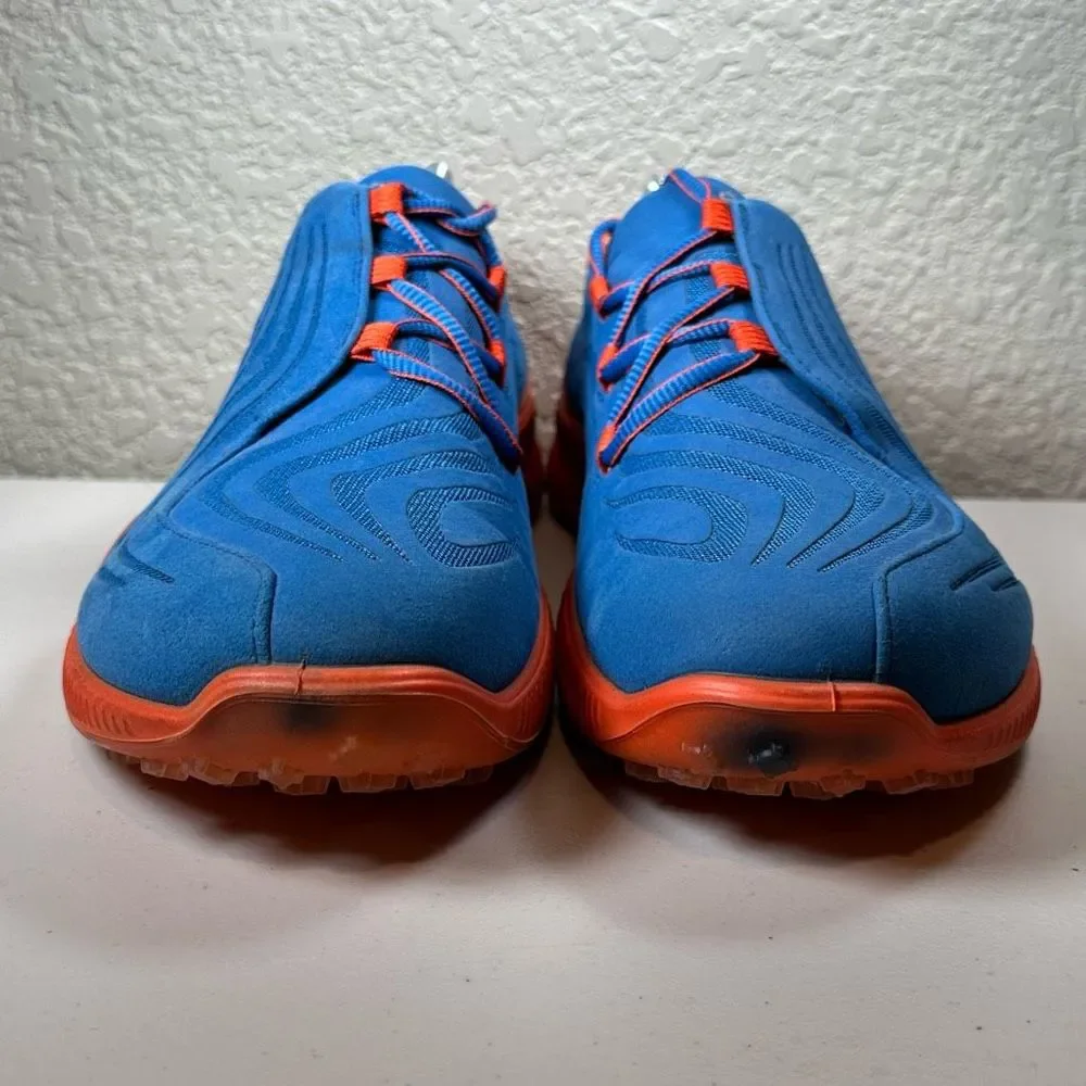 Ecco Mens 10 Hydromax S-Drive Athletic Shoes Blue Orange Spikeless Golf Sneakers_3